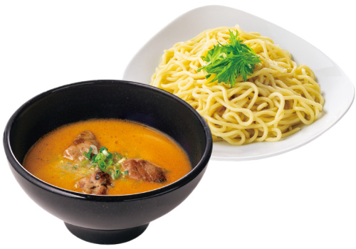 海老つけ麺炭火焼き鴨肉入り