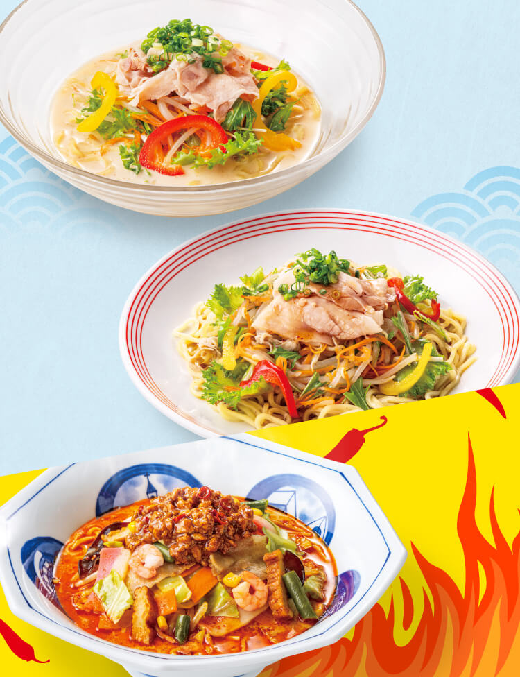 日本冷蔵のポスター 季節の麺三昧 第2弾｜長崎ちゃんぽん リンガーハット